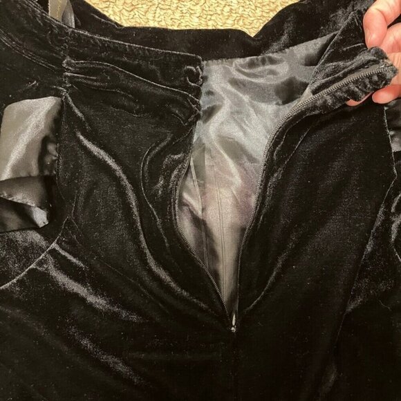 Vintage Velvet Lace Sequin Skirt Black – S - Picture 10 of 12